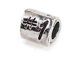 Zable™ Sterling Silver Triangular "#1 inch Bead / Charm