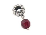 Zable™ Sterling Silver January Crystal Dangle Bead / Charm