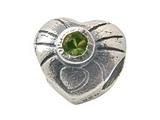 Zable™ Sterling Silver August Birthstone Heart Bead / Charm