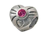 Zable™ Sterling Silver October Birthstone Heart Bead / Charm
