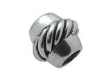 Zable™ Sterling Silver Spacer with Rope Around Bead / Charm