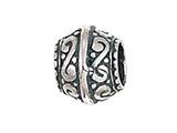 Zable™ Sterling Silver Filigree Spacer Bead / Charm