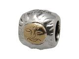 Zable™ Sterling Silver Gold Sun Spacer Bead / Charm