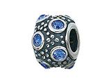 Zable™ Sterling Silver September Crystal Ball Bead / Charm