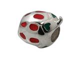 Zable™ Sterling Silver Strawberry with Red Enam Bead / Charm