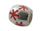 Zable™ Sterling Silver Red Enamel Stars Bead / Charm