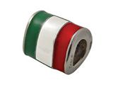 Zable™ Sterling Silver Italy Enamel Flag Bead / Charm