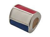 Zable™ Sterling Silver Netherlands Enamel Flag Bead / Charm