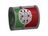 Zable™ Sterling Silver Portugal Flag 0982 Bead / Charm
