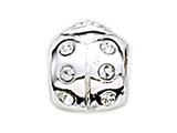 Zable™ Sterling Silver C.Z. Ladybug Bead / Charm