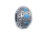 Zable™ Sterling Silver Turquoise Spacer Bead / Charm