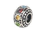 Zable™ Sterling Silver Multicolor Crystals Bead / Charm