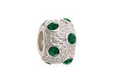 Zable™ Sterling Silver May Crystal Ball Non-oxidized Bead / Charm