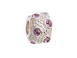 Zable™ Sterling Silver June Crystal Ball Non-oxidized Bead / Charm