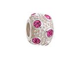 Zable™ Sterling Silver October Crystal Ball Non-oxidized Bead / Charm