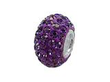 Zable™ Pave Swarovski Crystal Bead February Bead / Charm