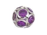 Zable™ Sterling Silver Crystal Sphere February Bead / Charm
