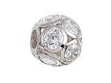 Zable™ Sterling Silver Crystal Sphere April Bead / Charm