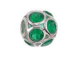 Zable™ Sterling Silver Crystal Sphere May Bead / Charm