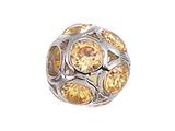 Zable™ Sterling Silver Crystal Sphere November Bead / Charm