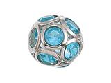 Zable™ Sterling Silver Crystal Sphere December Bead / Charm