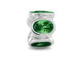 Zable™ Sterling Silver Bezel Set Ovals May Bead / Charm
