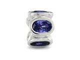Zable™ Sterling Silver Bezel Set Ovals September Bead / Charm