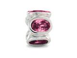 Zable™ Sterling Silver Bezel Set Ovals October Bead / Charm