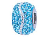 Zable™ Sterling Silver Turquoise Wave Bead / Charm