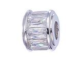 Zable™ Sterling Silver Baquette CZ`s Pandora Compatible Bead / Charm