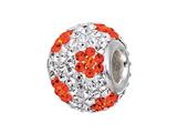 Zable™ Sterling Silver Orange Flower Pandora Compatible Bead / Charm
