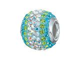 Zable™ Sterling Silver 2-tone Aquamarine Pandora Compatible Bead / Charm