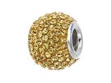 Zable™ Sterling Silver Gold Color Crystals Pandora Compatible Bead / Charm