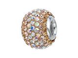 Zable™ Sterling Silver Champagne Crystals Pandora Compatible Bead / Charm