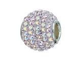Zable™ Sterling Silver Pave Crystal Ball Pandora Compatible Bead / Charm