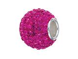 Zable™ Sterling Silver Fuschia Crystals Pandora Compatible Bead / Charm