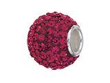Zable™ Sterling Silver Pave Crystal Birthstone - January Pandora Compatible Bead / Charm