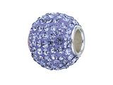 Zable™ Sterling Silver Pave Crystal Birthstone - March Pandora Compatible Bead / Charm