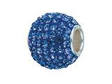 Zable™ Sterling Silver Pave Crystal Birthstone - September Pandora Compatible Bead / Charm