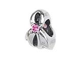 Zable™ Sterling Silver Ribbon Breast Cancer Bead / Charm