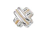 Zable™ Sterling Silver Designer "X" Bead / Charm