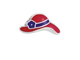 Zable™ Sterling Silver Red Hat-Enamel Pandora Compatible Bead / Charm