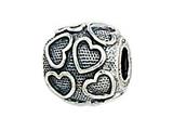 Zable™ Sterling Silver Floating Hearts Bead / Charm