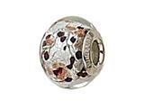 Zable™ Sterling Silver Silver with Black/Copper Murano Glass Bead / Charm