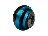Zable™ Sterling Silver Murano Glass-Brite Blue Bead / Charm