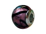 Zable™ Sterling Silver Murano Glass-Purple Carm Bead / Charm