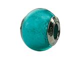 Zable™ Sterling Silver Murano Glass-Sea Blue Bead / Charm