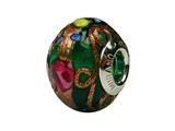 Zable™ Sterling Silver Murano-Green Fiorato Murano Glass Bead / Charm