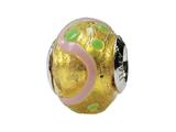 Zable™ Sterling Silver Murano-Light Flower Murano Glass Bead / Charm