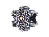 Zable™ Sterling Silver Snowflake With Crystals Pandora Compatible Bead / Charm